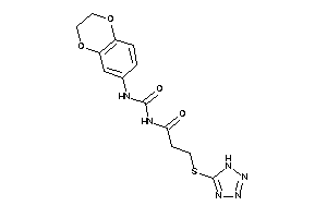 N-(2,3-dihydro-1,4-benzodioxin-6-ylcarbamoyl)-3-(1H-tetrazol-5-ylthio)propionamide