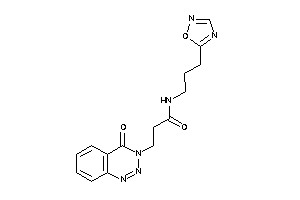 3-(4-keto-1,2,3-benzotriazin-3-yl)-N-[3-(1,2,4-oxadiazol-5-yl)propyl]propionamide