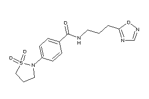 4-(1,1-diketo-1,2-thiazolidin-2-yl)-N-[3-(1,2,4-oxadiazol-5-yl)propyl]benzamide