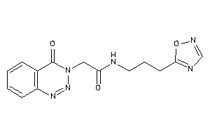 2-(4-keto-1,2,3-benzotriazin-3-yl)-N-[3-(1,2,4-oxadiazol-5-yl)propyl]acetamide