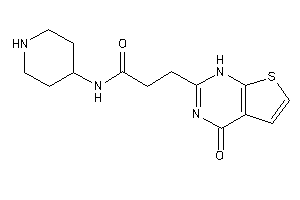 3-(4-keto-1H-thieno[2,3-d]pyrimidin-2-yl)-N-(4-piperidyl)propionamide