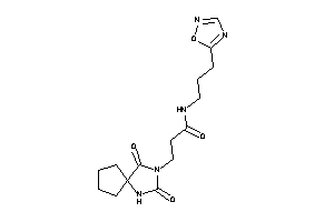 3-(2,4-diketo-1,3-diazaspiro[4.4]nonan-3-yl)-N-[3-(1,2,4-oxadiazol-5-yl)propyl]propionamide