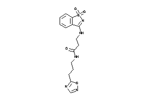 3-[(1,1-diketo-1,2-benzothiazol-3-yl)amino]-N-[3-(1,2,4-oxadiazol-5-yl)propyl]propionamide