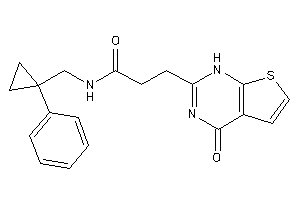 3-(4-keto-1H-thieno[2,3-d]pyrimidin-2-yl)-N-[(1-phenylcyclopropyl)methyl]propionamide