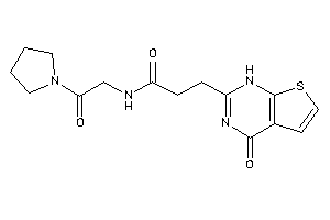 N-(2-keto-2-pyrrolidino-ethyl)-3-(4-keto-1H-thieno[2,3-d]pyrimidin-2-yl)propionamide