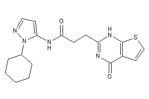 N-(2-cyclohexylpyrazol-3-yl)-3-(4-keto-1H-thieno[2,3-d]pyrimidin-2-yl)propionamide