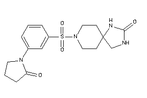 Image of 8-[3-(2-ketopyrrolidino)phenyl]sulfonyl-2,4,8-triazaspiro[4.5]decan-3-one