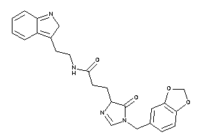 N-[2-(2H-indol-3-yl)ethyl]-3-(5-keto-1-piperonyl-2-imidazolin-4-yl)propionamide