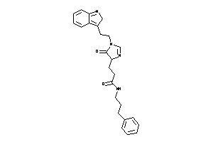 3-[1-[2-(2H-indol-3-yl)ethyl]-5-keto-2-imidazolin-4-yl]-N-(3-phenylpropyl)propionamide
