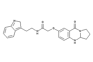 Image of N-[2-(2H-indol-3-yl)ethyl]-2-[(9-keto-2,3,3a,4-tetrahydro-1H-pyrrolo[2,1-b]quinazolin-7-yl)oxy]acetamide