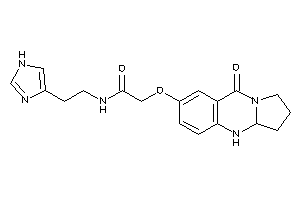 Image of N-[2-(1H-imidazol-4-yl)ethyl]-2-[(9-keto-2,3,3a,4-tetrahydro-1H-pyrrolo[2,1-b]quinazolin-7-yl)oxy]acetamide