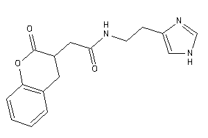 Image of N-[2-(1H-imidazol-4-yl)ethyl]-2-(2-ketochroman-3-yl)acetamide