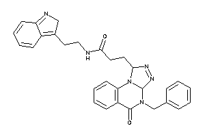 Image of 3-(4-benzyl-5-keto-1,3a-dihydro-[1,2,4]triazolo[4,3-a]quinazolin-1-yl)-N-[2-(2H-indol-3-yl)ethyl]propionamide