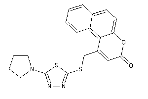 1-[[(5-pyrrolidino-1,3,4-thiadiazol-2-yl)thio]methyl]benzo[f]chromen-3-one