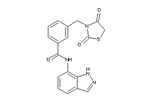 3-[(2,4-diketothiazolidin-3-yl)methyl]-N-(1H-indazol-7-yl)benzamide