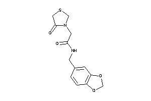 2-(4-ketothiazolidin-3-yl)-N-piperonyl-acetamide