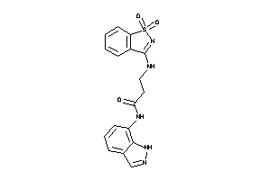 3-[(1,1-diketo-1,2-benzothiazol-3-yl)amino]-N-(1H-indazol-7-yl)propionamide