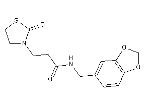 3-(2-ketothiazolidin-3-yl)-N-piperonyl-propionamide