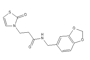 3-(2-keto-4-thiazolin-3-yl)-N-piperonyl-propionamide