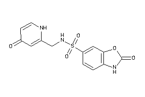 2-keto-N-[(4-keto-1H-pyridin-2-yl)methyl]-3H-1,3-benzoxazole-6-sulfonamide