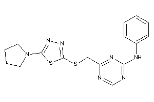 Phenyl-[4-[[(5-pyrrolidino-1,3,4-thiadiazol-2-yl)thio]methyl]-s-triazin-2-yl]amine