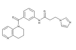 N-[3-(3,4-dihydro-2H-1,5-naphthyridine-1-carbonyl)phenyl]-3-imidazol-1-yl-propionamide