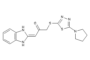 1-(1,3-dihydrobenzimidazol-2-ylidene)-3-[(5-pyrrolidino-1,3,4-thiadiazol-2-yl)thio]acetone