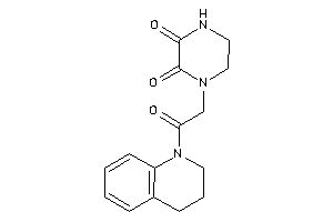 1-[2-(3,4-dihydro-2H-quinolin-1-yl)-2-keto-ethyl]piperazine-2,3-quinone