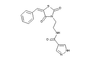 N-[2-(5-benzal-2,4-diketo-thiazolidin-3-yl)ethyl]-1H-pyrazole-4-carboxamide