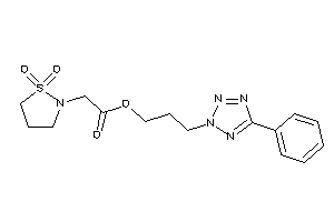 2-(1,1-diketo-1,2-thiazolidin-2-yl)acetic Acid 3-(5-phenyltetrazol-2-yl)propyl Ester