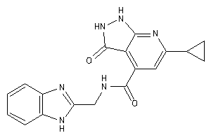 N-(1H-benzimidazol-2-ylmethyl)-6-cyclopropyl-3-keto-1,2-dihydropyrazolo[3,4-b]pyridine-4-carboxamide