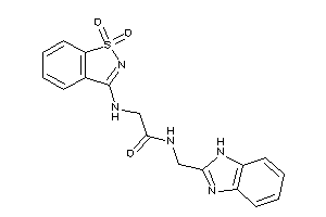 N-(1H-benzimidazol-2-ylmethyl)-2-[(1,1-diketo-1,2-benzothiazol-3-yl)amino]acetamide