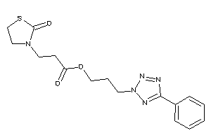 3-(2-ketothiazolidin-3-yl)propionic Acid 3-(5-phenyltetrazol-2-yl)propyl Ester