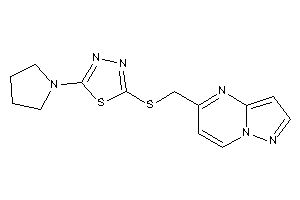 2-(pyrazolo[1,5-a]pyrimidin-5-ylmethylthio)-5-pyrrolidino-1,3,4-thiadiazole