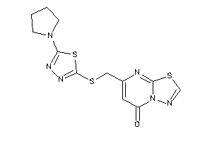 Image of 7-[[(5-pyrrolidino-1,3,4-thiadiazol-2-yl)thio]methyl]-[1,3,4]thiadiazolo[3,2-a]pyrimidin-5-one
