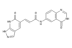 3-(6-keto-1,7-dihydropyrazolo[3,4-b]pyridin-5-yl)-N-(4-keto-3H-quinazolin-6-yl)acrylamide