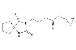 N-cyclopropyl-4-(2,4-diketo-1,3-diazaspiro[4.4]nonan-3-yl)butyramide