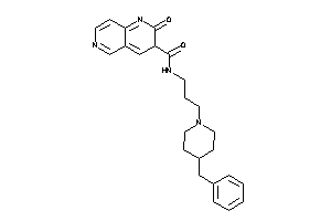 Image of N-[3-(4-benzylpiperidino)propyl]-2-keto-3H-1,6-naphthyridine-3-carboxamide