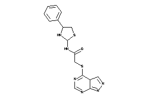 2-(3aH-pyrazolo[3,4-d]pyrimidin-4-ylthio)-N-(4-phenylthiazolidin-2-yl)acetamide