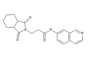 3-(1,3-diketo-3a,4,5,6,7,7a-hexahydroisoindol-2-yl)propionic Acid 7-isoquinolyl Ester