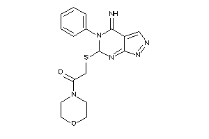 2-[(4-imino-5-phenyl-6H-pyrazolo[3,4-d]pyrimidin-6-yl)thio]-1-morpholino-ethanone
