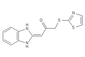 1-(1,3-dihydrobenzimidazol-2-ylidene)-3-(thiazol-2-ylthio)acetone