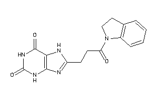 8-(3-indolin-1-yl-3-keto-propyl)-7H-xanthine