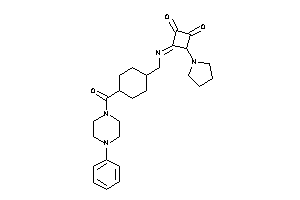 3-[[4-(4-phenylpiperazine-1-carbonyl)cyclohexyl]methylimino]-4-pyrrolidino-cyclobutane-1,2-quinone