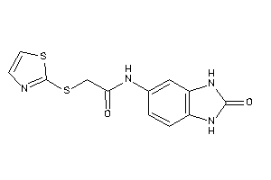 N-(2-keto-1,3-dihydrobenzimidazol-5-yl)-2-(thiazol-2-ylthio)acetamide