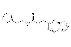 3-pyrazolo[1,5-a]pyrimidin-6-yl-N-(2-pyrrolidinoethyl)propionamide