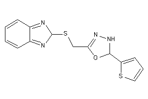 5-[(2H-benzimidazol-2-ylthio)methyl]-2-(2-thienyl)-2,3-dihydro-1,3,4-oxadiazole