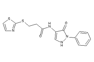 N-(5-keto-1-phenyl-3-pyrazolin-4-yl)-3-(thiazol-2-ylthio)propionamide