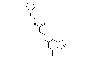 2-[(5-ketothiazolo[3,2-a]pyrimidin-7-yl)methylthio]-N-(2-pyrrolidinoethyl)acetamide