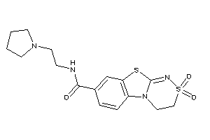 2,2-diketo-N-(2-pyrrolidinoethyl)-3,4-dihydro-[1,2,4]thiadiazino[3,4-b][1,3]benzothiazole-8-carboxamide